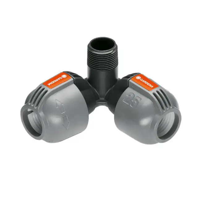 Vinklad L-skarv Gardena25 mm x G 3/4 Hangänga
