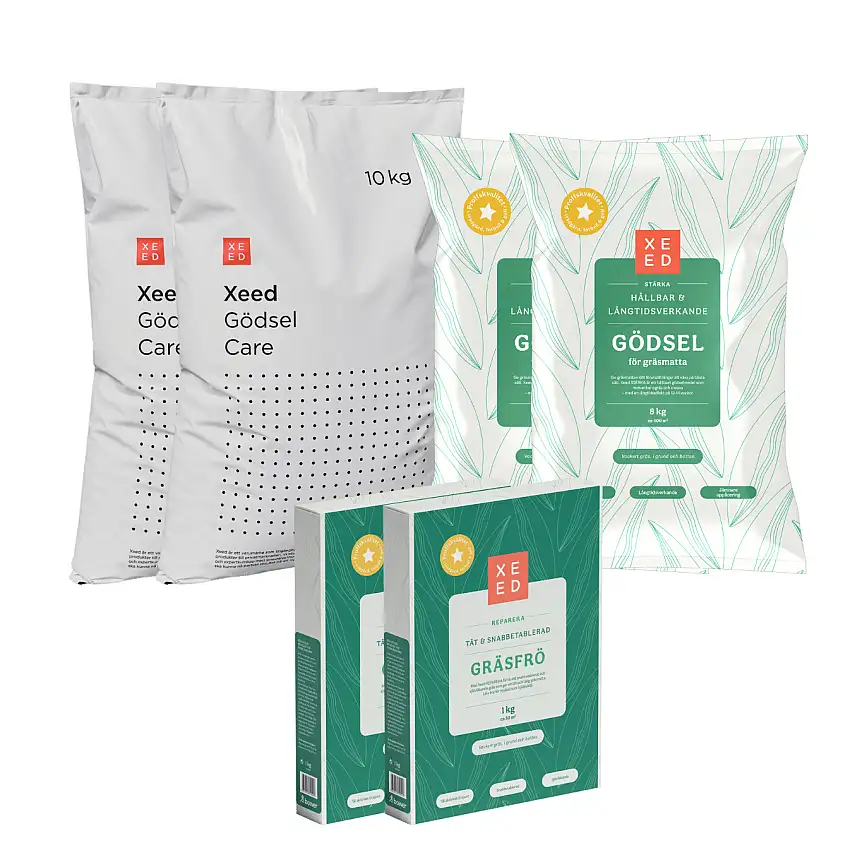 Gödsel XeedSommar & Höstpaket Med Gräsfrö Mix 700 kvm